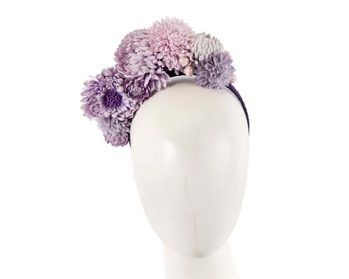 Fascinators Online - Multi-tone lilac flower arrangement on the headband
