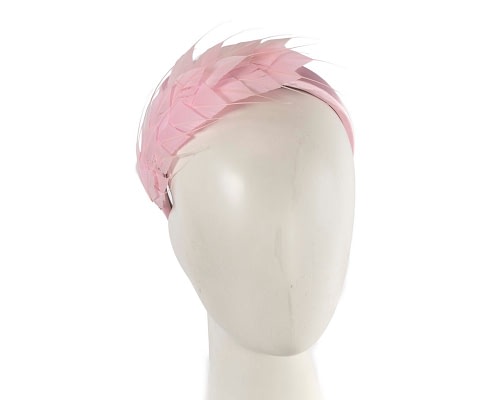 Fascinators Online - Pink feather headband by Max Alexander