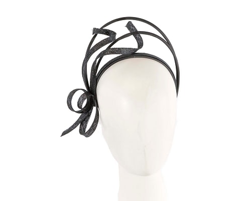 Fascinators Online - Black crown fascinator headband