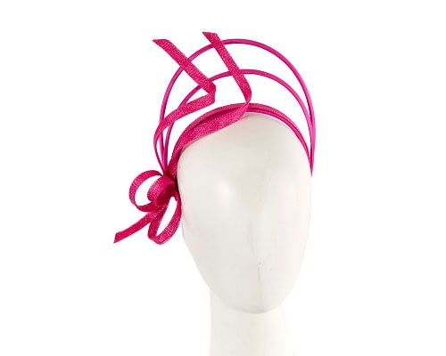 Fascinators Online - Fuchsia crown fascinator headband