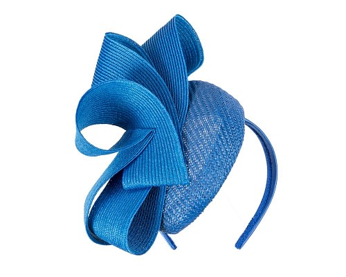 Fascinators Online - Royal blue racing pillbox fascinator by Fillies Collection