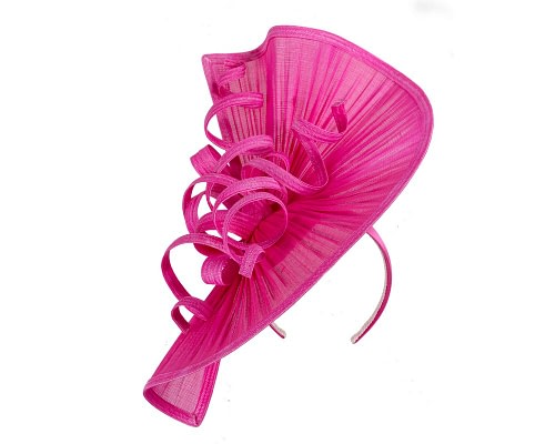 Fascinators Online - Large fuchsia jinsin racing fascinator by Fillies Collection