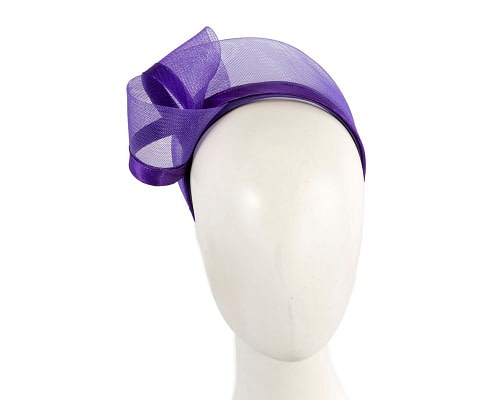 Fascinators Online - Purple racing fascinator headband by Fillies Collection