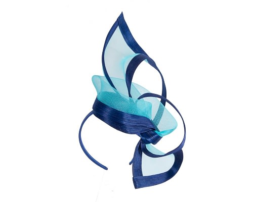 Fascinators Online - Edgy blue & turquoise fascinator by Fillies Collection