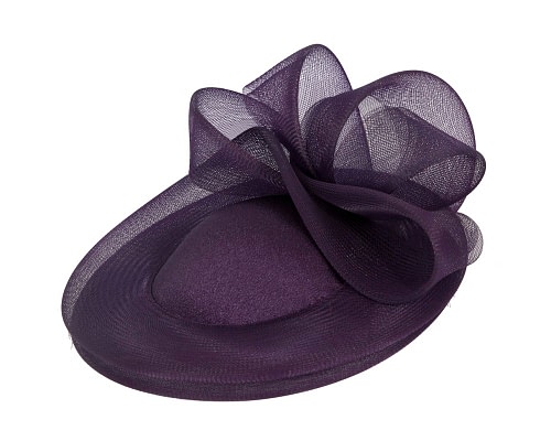 Fascinators Online - Purple custom made cocktail hat by Cupids Millinery