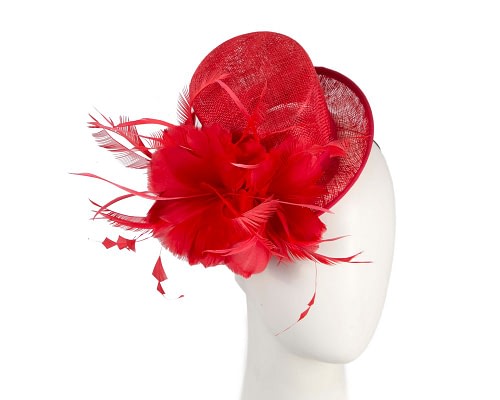 Fascinators Online - Red top hat fascinator