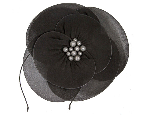 Fascinators Online - Black flower fascinator