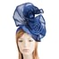 Fascinators Online - Royal blue sculptured silk abaca fascinator by Fillies Collection