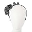 Fascinators Online - Black leather flowers headband by Max Alexander