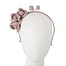 Fascinators Online - Taupe leather flowers headband by Max Alexander