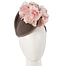 Fascinators Online - Grey winter fascinator with pink roses by Fillies Collection