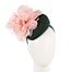 Fascinators Online - Green & pink pillbox fascinator with flower by Fillies Collection