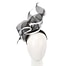 Fascinators Online - Bespoke large black & white racing fascinator by Fillies Collection