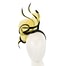 Fascinators Online - Bespoke large yellow & black racing fascinator by Fillies Collection