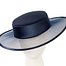 Fascinators Online - Navy boater hat by Cupids Millinery Melbourne