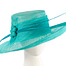 Fascinators Online - Exclusive aqua sinamay hat by Max Alexander
