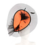Fascinators Online - Tall orange & black fascinator with feathers by Fillies Collection