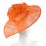Fascinators Online - Wide brim orange sinamay fascinator hat by Max Alexander
