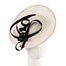 Fascinators Online - Large cream & black sinamay fascinator on the headband