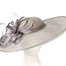 Fascinators Online - Wide brim silver fashion hat