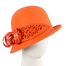 Fascinators Online - Orange winter cloche fashion hat by Fillies Collection