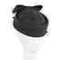Fascinators Online - Large black felt beret hat with veil