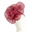 Fascinators Online - Wine-colored sinamay flower fascinator by Max Alexander