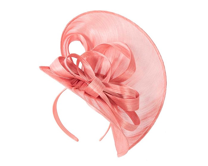 Large coral heart fascinator by Fillies Collection - Image 2