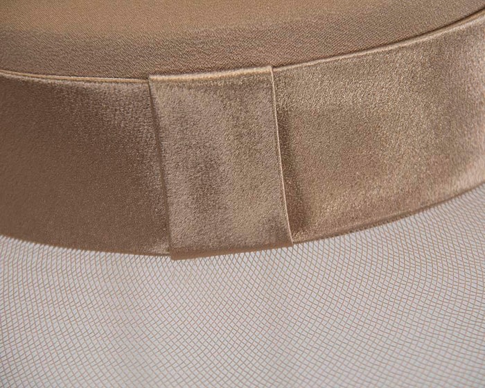 Buff boater hat by Cupids Millinery Melbourne - Image 4