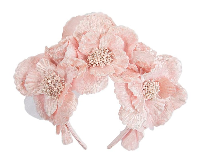 Fascinators Online - Pink flower halo by Fillies Collection