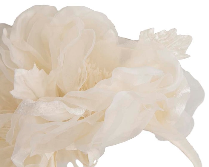 Fascinators Online - Cream Silk Flower Fascinator by Fillies Collection