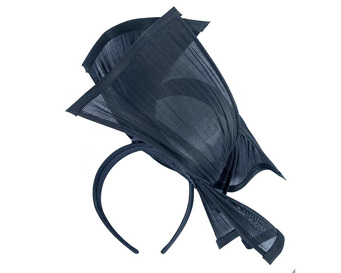 Fascinators Online - Twisted navy jinsin racing fascinator by Fillies Collection