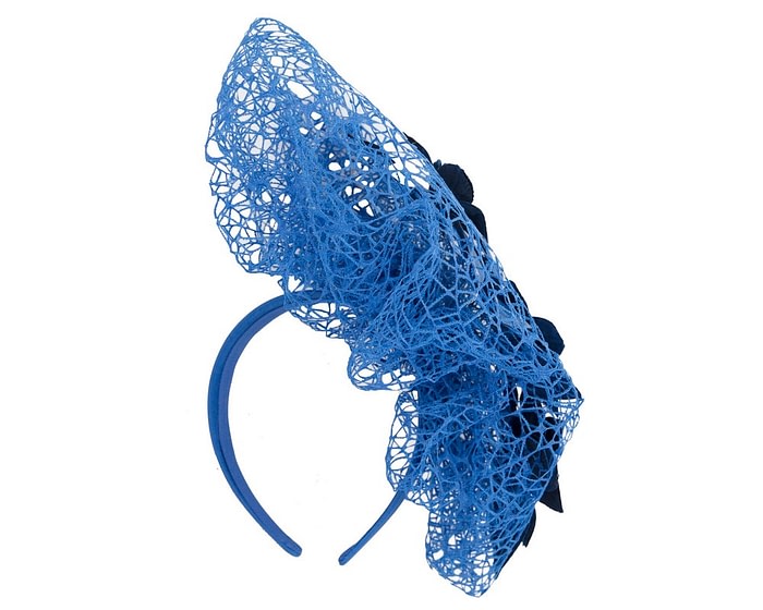 Fascinators Online - Royal blue designers racing fascinator by Fillies Collection