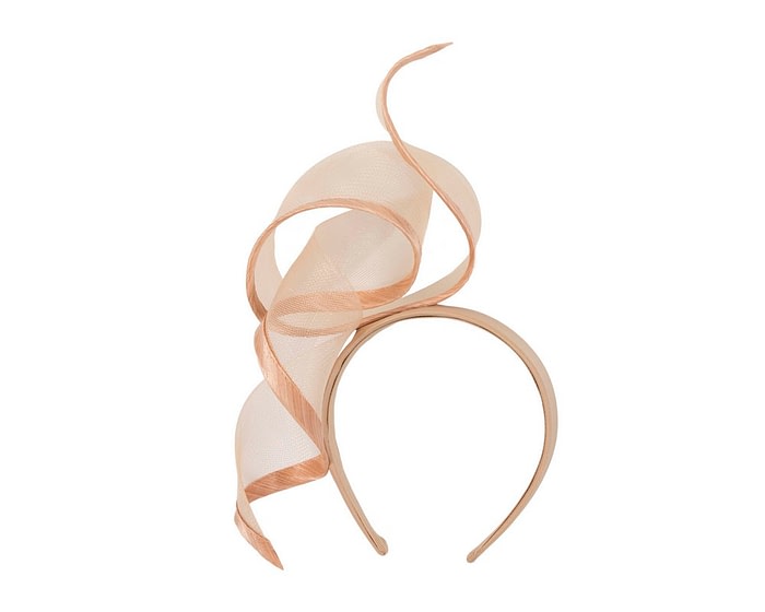 Fascinators Online - Twisted nude racing fascinator by Fillies Collection