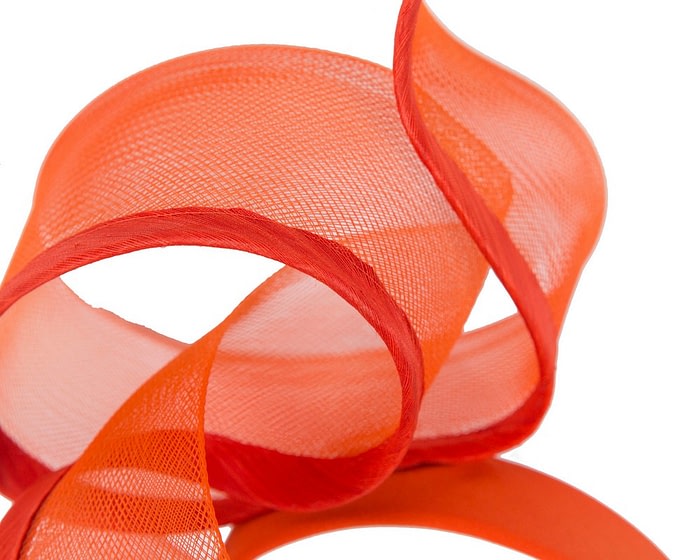 Twisted orange racing fascinator by Fillies Collection - Image 3
