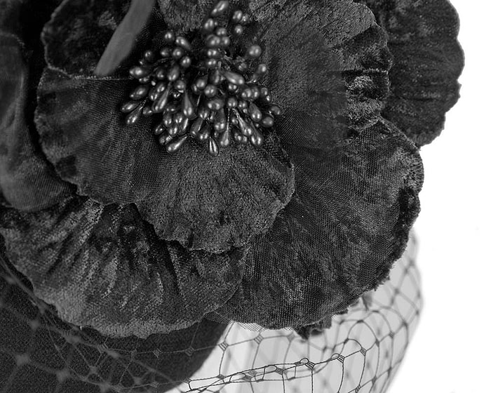 Black Australian Made winter pillbox by Fillies Collection - Image 4