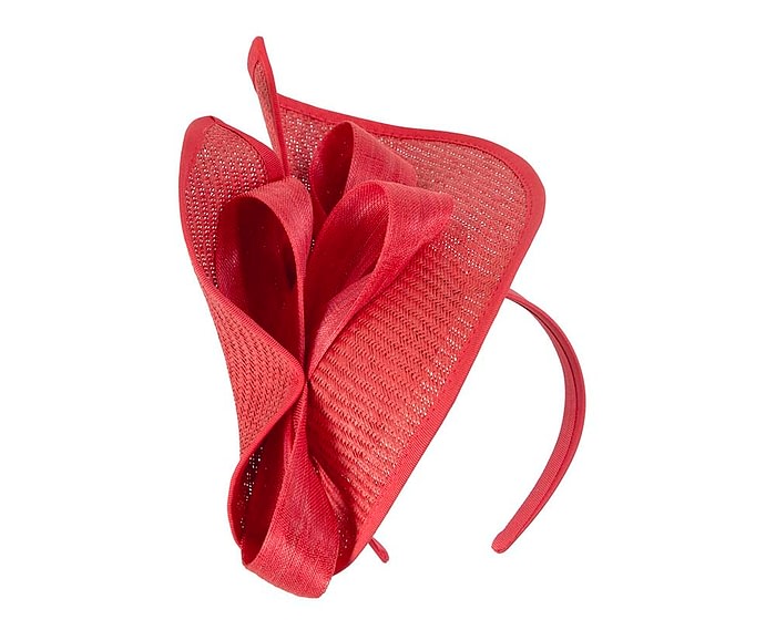 Red fascinator with bow by Fillies Collection - Image 2