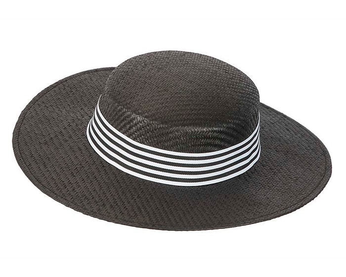Black & white boater hat by Max Alexander - Image 2