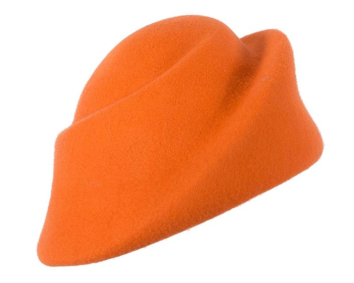 Fascinators Online - Designers orange felt hat