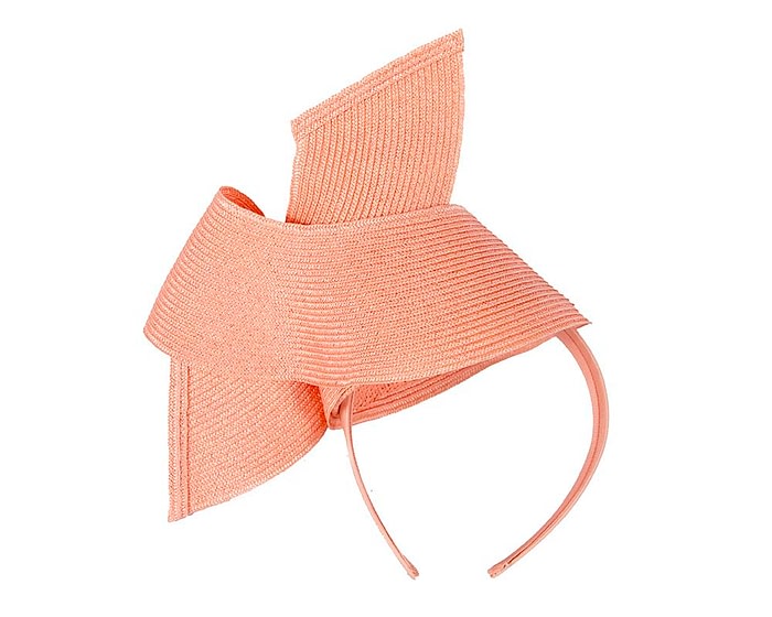 Fascinators Online - Stylish coral Australian Made racing fascinator by Max Alexander