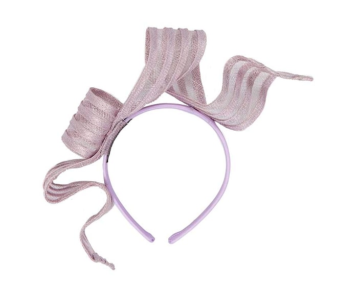 Lilac sinamay racing fascinator by Max Alexander - Image 4