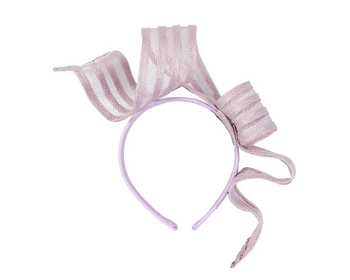 Lilac sinamay racing fascinator by Max Alexander - Image 2