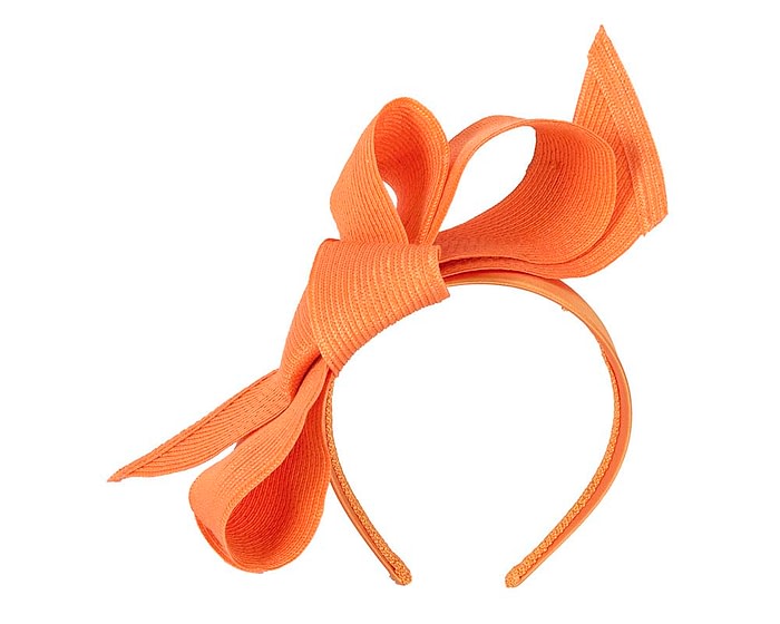 Fascinators Online - Large orange bow fascinator by Max Alexander