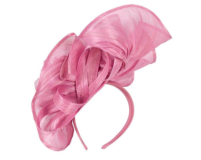 Fascinators Online - Tall wild rose silk abaca racing fascinator