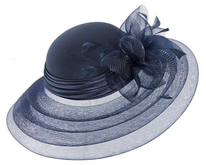 Navy custom made Mother of the Bride hat - Image 5