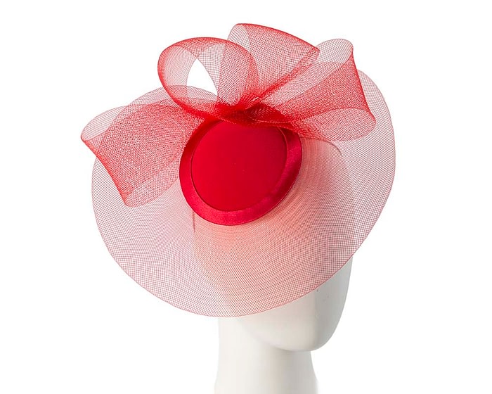 Fascinators Online - Red custom made Mother of the Bride cocktail hat