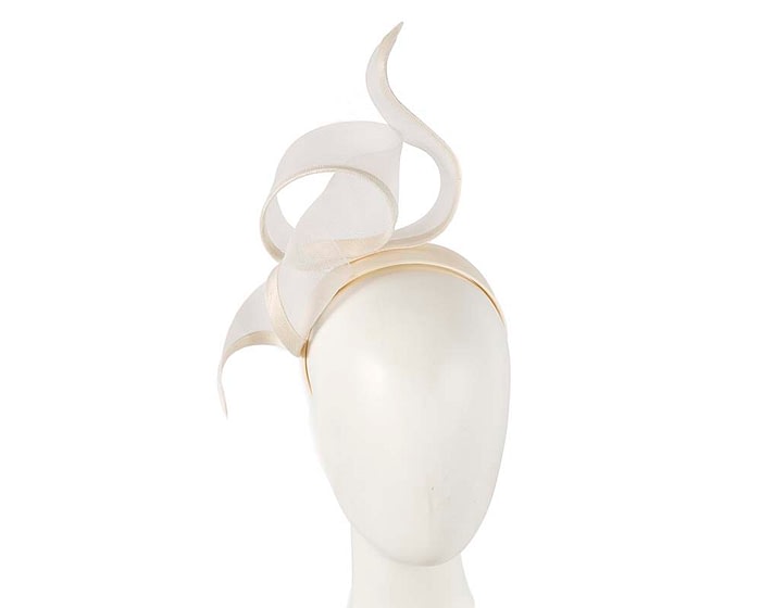 Twisted cream racing fascinator by Fillies Collection