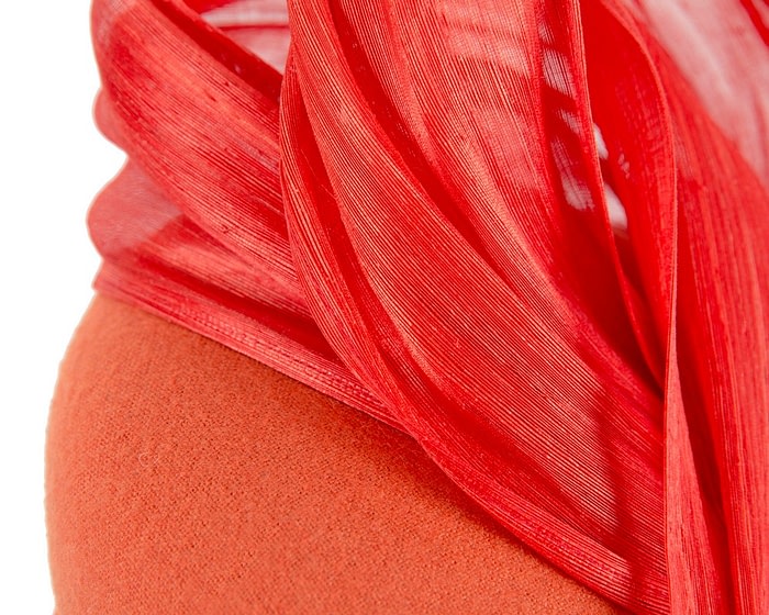 Bespoke orange pillbox with bow by Fillies Collection - Image 5
