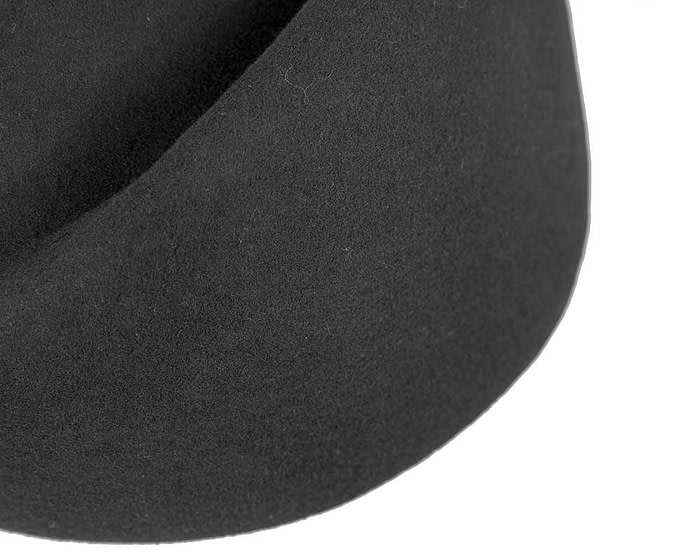 Fascinators Online - Designers black felt winter fashion hat by Max Alexander