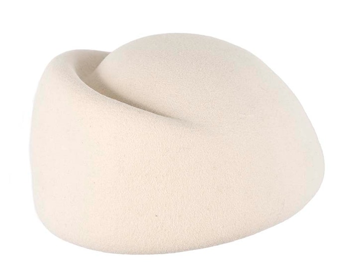 Fascinators Online - Designers cream felt winter fashion hat by Max Alexander